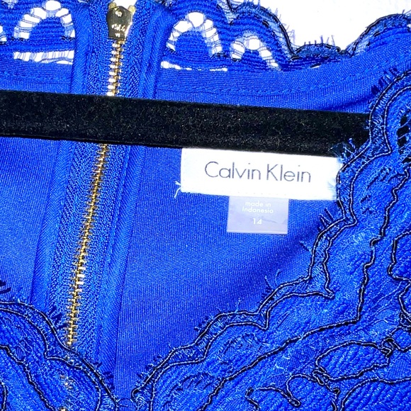 Calvin Klein - Royal Blue with black edging Lace Dress! - Picture 8 of 10